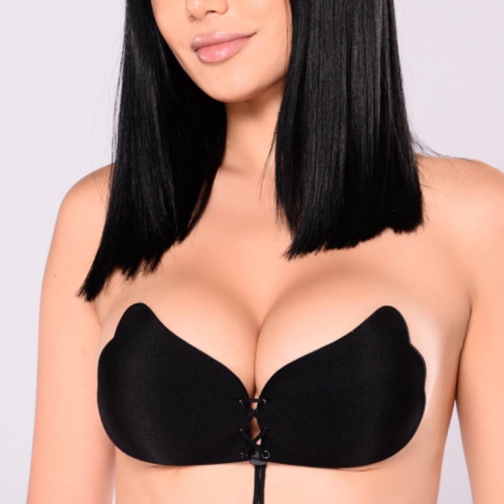 Black Invisible Push Up Bra